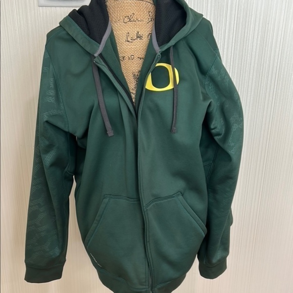 Nike Oregon Duck Forest Green Performance Jacket with Yellow Accent